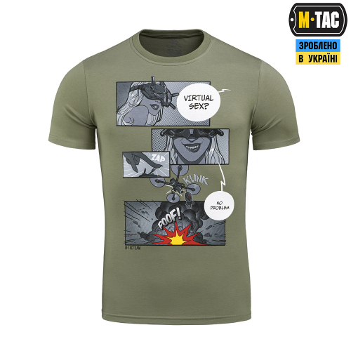 M-TAC ФУТБОЛКА COMICS DRONE GIRL LIGHT OLIVE