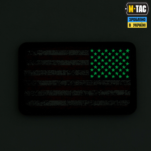 M-TAC НАШИВКА ФЛАГ США РЕВЕРС ВИНТАЖ (80Х50 ММ) BLACK/GID