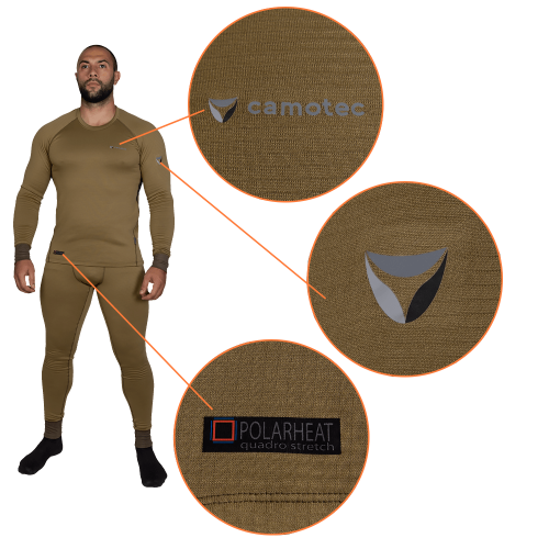 CAMO-TEC ТЕРМОБІЛИЗНА POLARHEAT QUADRO STRETCH 3.0 TAN 7295