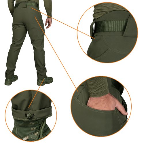 CAMO-TEC ШТАНИ SOFTSHELL VENT OLIVE 7331