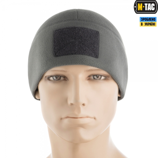 M-TAC ШАПКА WATCH CAP ELITE ФЛИС (270Г/М2) С ЛИПУЧКОЙ GREY