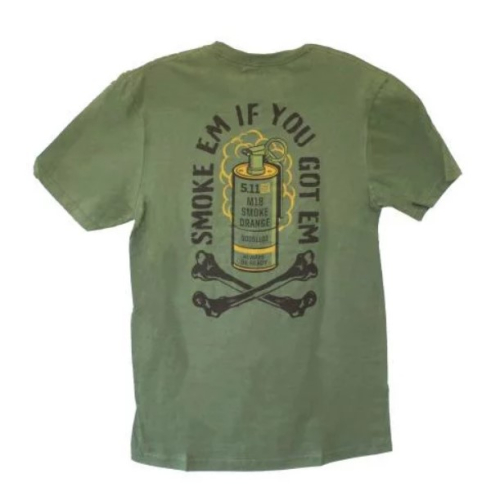 5.11 ФУТБОЛКА С ПРИНТОМ EMEA SMOKE EM OLIVE 76276-225