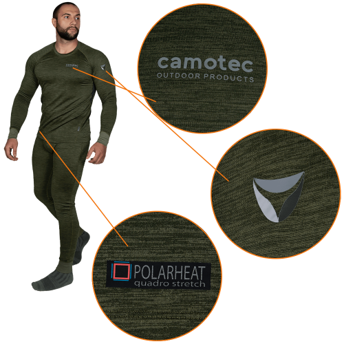 CAMO-TEC ТЕРМОБЕЛЬЕ POLARHEAT QS PRO 2.0 OLIVE 7365