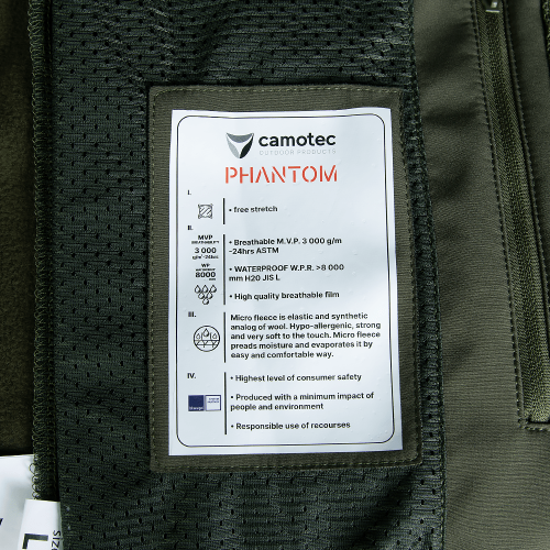 CAMO-TEC КУРТКА PHANTOM SYSTEM OLIVE 7294