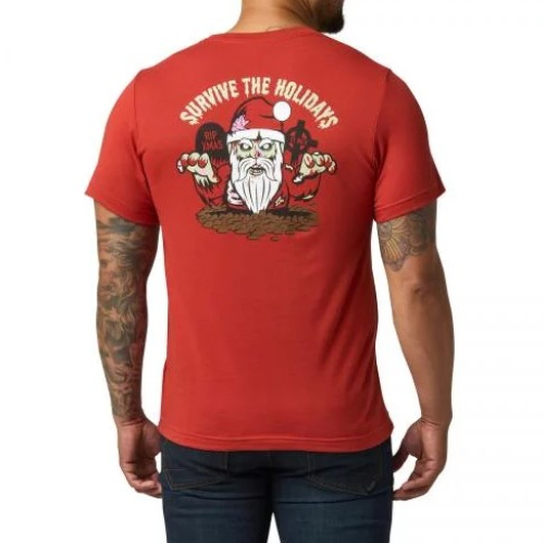 5.11 ФУТБОЛКА С ПРИНТОМ XMAS NIGHTMARE RED OCHRE 76166ADK-1075