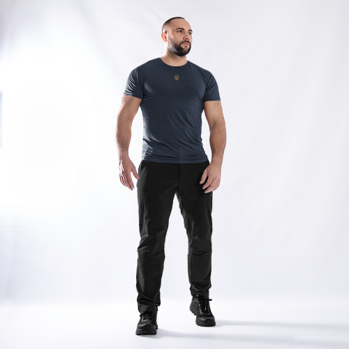 CAMO-TEC MODAL ФУТБОЛКА С ПРИНТОМ ЗОЛОТОЙ ТРЕЗУБЕЦ DARK NAVY BLUE 8877