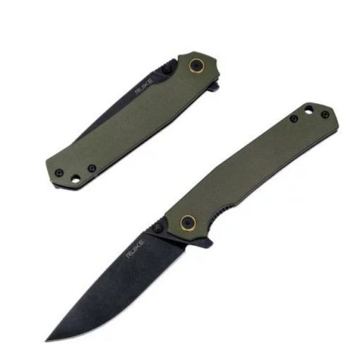 RUIKE НОЖ СКЛАДНОЙ OLIVE P801-G