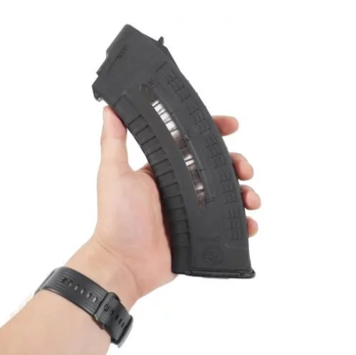 МАГАЗИН С ОКНОМ ДЛЯ АК КАЛИБР 7,62Х39 ММ 30 ПАТРОНОВ BLACK MAG-AK-762-W-BK