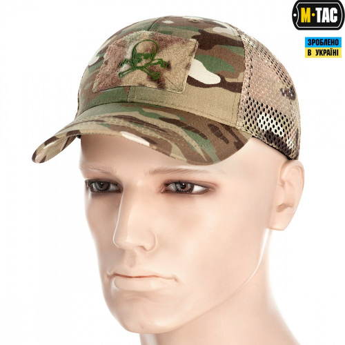 M-TAC БЕЙСБОЛКА ТАКТИЧНА З СІТКОЙ PIRATE SKULL MC