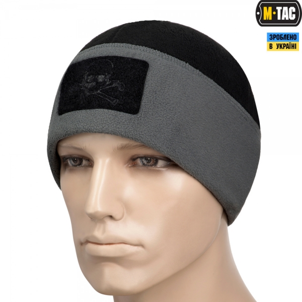 M-TAC ШАПКА WATCH CAP ФЛИС/СЕТКА PIRATE SKULL WINDBLOCK 380 ЧЕРНО-СЕРАЯ