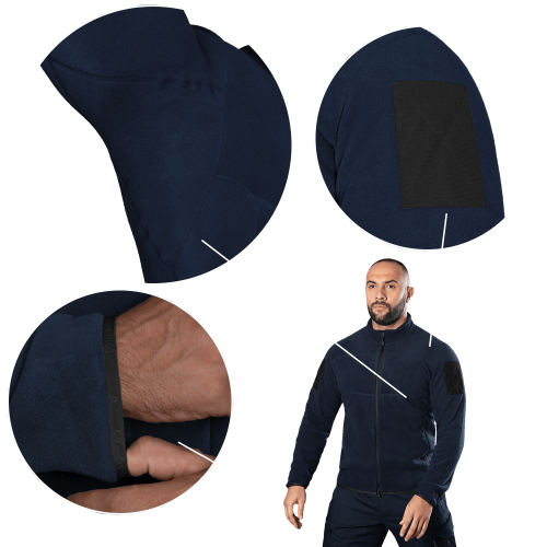CAMO-TEC ФЛИСОВАЯ КОФТА DARK NAVY BLUE 8842