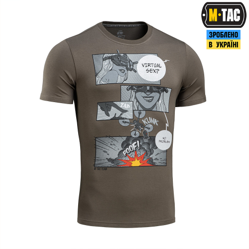 M-TAC ФУТБОЛКА COMICS DRONE GIRL DARK OLIVE