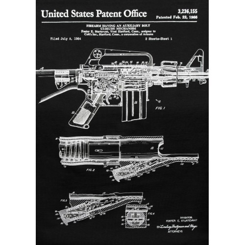 P1G-TAC ТОВСТОВКА М16/AR15 RIFLE LEGEND BLACK UA281-29911-BK-M16-NG