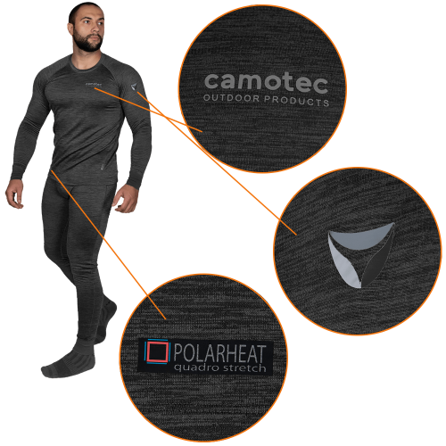 CAMO-TEC ТЕРМОБІЛИЗНА POLARHEAT QS PRO 2.0 GRAY 7366