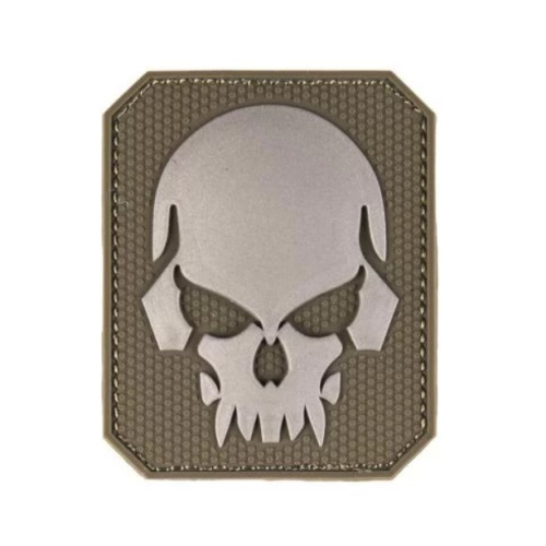 MIL-TEC НАШИВКА SKULL PATCH PVC 3D LARGE OLIVE 16832101