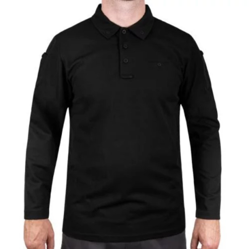 MIL-TEC ФУТБОЛКА ПОЛО TACTICAL LONG SLEEVE POLO SHIRT QUICK DRY BLACK 10962002