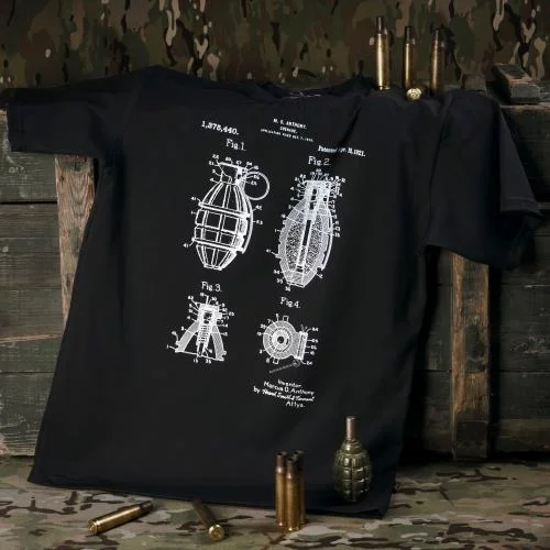 P1G-TAC ФУТБОЛКА З ПРИНТОМ GRENADE COMBAT BLACK UA281-29891-BK-GN