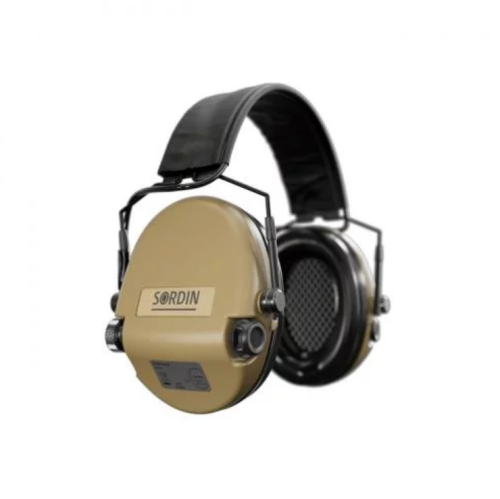 SORDIN НАУШНИКИ АКТИВНЫЕ SUPREME MIL AUX SLIM HEADBAND SAND 74308-05-S