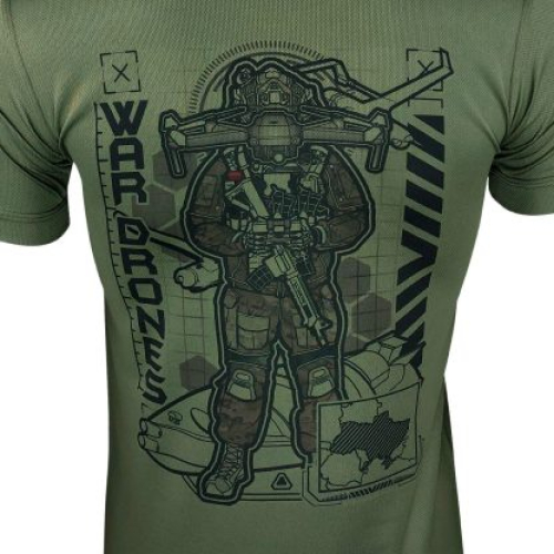 KRAMATAN TACTICAL DESIGN ФУТБОЛКА WAR DRONES OLIVE