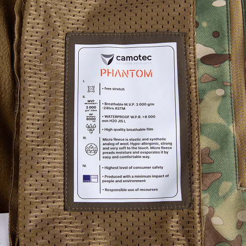 CAMO-TEC КУРТКА PHANTOM SYSTEM MULTICAM 7286