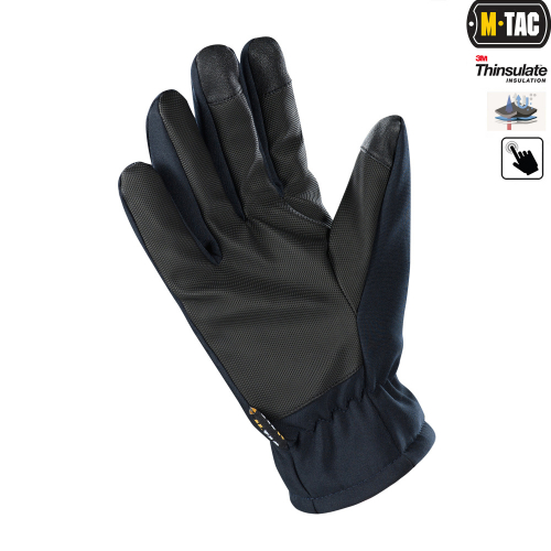 M-TAC РУКАВИЧКИ SOFT SHELL THINSULATE NAVY BLUE