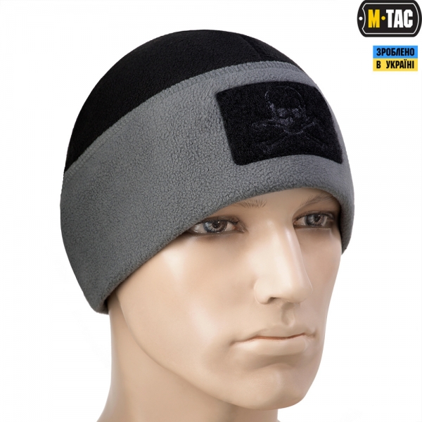 M-TAC ШАПКА WATCH CAP ФЛИС/СЕТКА PIRATE SKULL WINDBLOCK 380 ЧЕРНО-СЕРАЯ