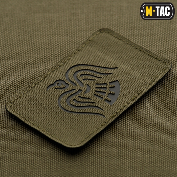 M-TAC НАШИВКА ЗНАМЯ ВОРОНА LASER CUT BLACK/RANGER GREEN