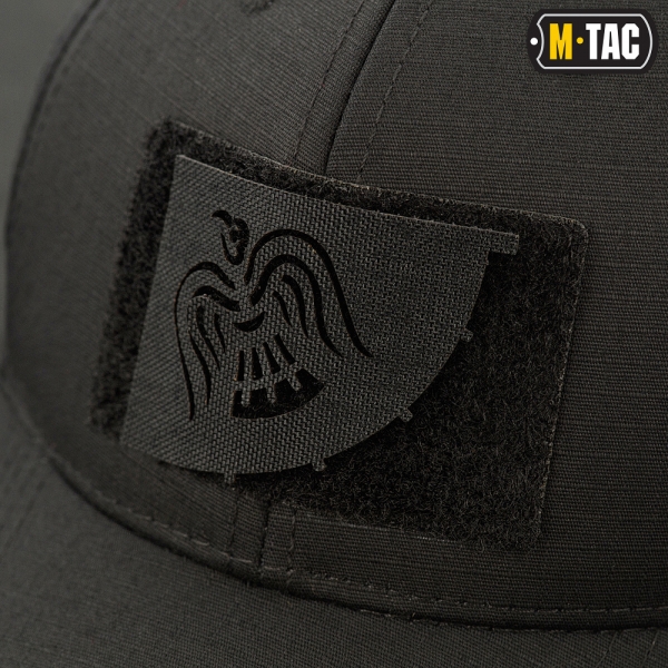 M-TAC НАШИВКА ЗНАМЯ ВОРОНА СКВОЗНАЯ LASER CUT BLACK