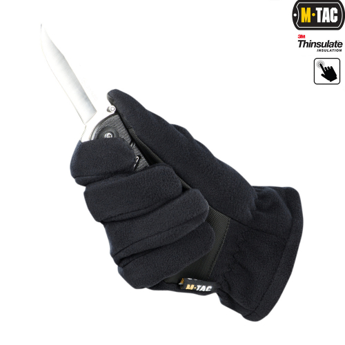 M-TAC ПЕРЧАТКИ FLEECE THINSULATE NAVY BLUE