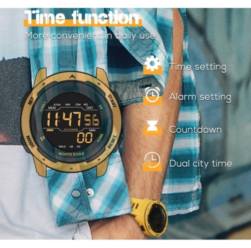NORTH EDGE ГОДИННИК SATURN 5BAR ORANGE 24688