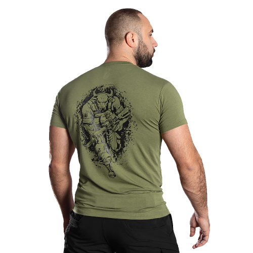 CAMO-TEC MODAL ФУТБОЛКА З ПРИНТОМ TAURUS 2.0 OLIVE 8875