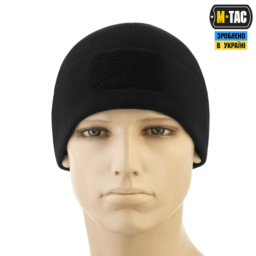 M-TAC ШАПКА WATCH CAP ELITE ФЛІС (320Г/М2) З ЛИПУЧКОЮ BLACK