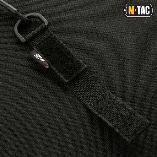 M-TAC ШНУР СТРАХОВОЧНЫЙ LITE КОМБИНИРОВАНЫЙ С D-КОЛЬЦОМ ЧЕРНЫЙ