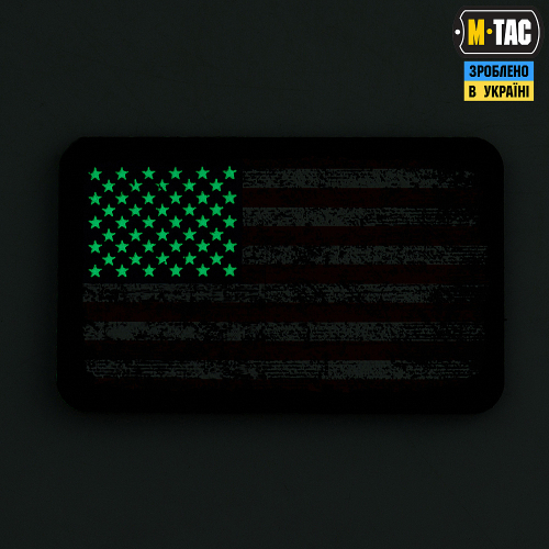 M-TAC НАШИВКА ФЛАГ США ВИНТАЖ (80Х50 ММ) BLACK/GID