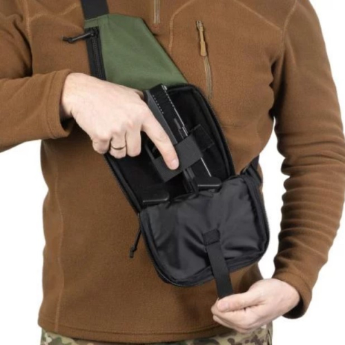 P1G-TAC СУМКА-КОБУРА GUNFIGHTER BLACK/OLIVE UA281-70023-OD-BK