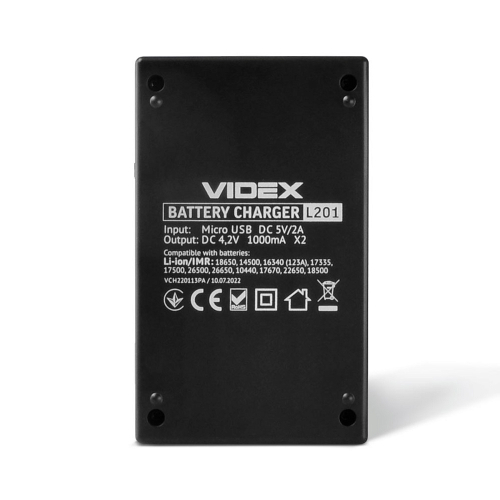 VIDEX ЗАРЯДНИЙ ПРИСТРІЙ VCH-L201