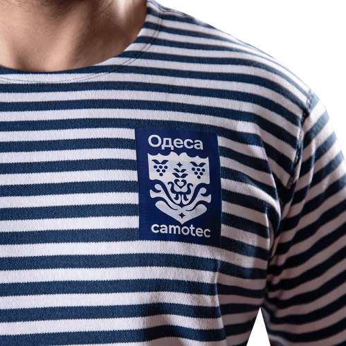 CAMO-TEC ЛОНГСЛИВ BAVOVNA WHITE BLUE 8756