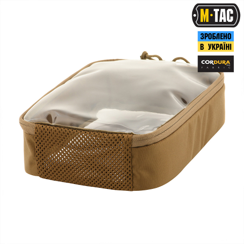M-TAC ОРГАНАЙЗЕР УТИЛІТАРНИЙ ПРОЗОРИЙ ELITE LARGE (30Х19 СМ) COYOTE