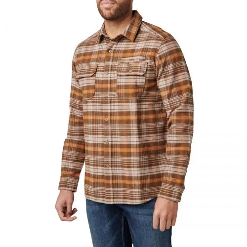 5.11 СОРОЧКА LESTER FLANNEL PLAID LONG SLEEVE SHIRT DARK EARTH PLAID 72532-1039