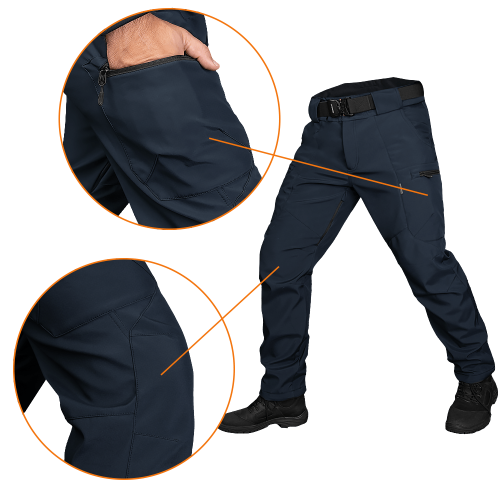 CAMO-TEC ШТАНИ SOFTSHELL VENT DARK BLUE 7305