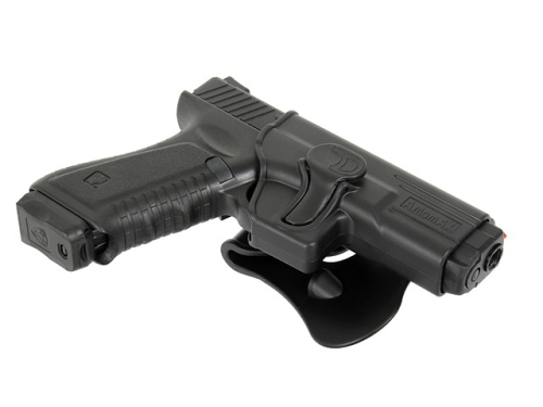 AMOMAX КОБУРА ПЛАСТИКОВАЯ FASTDRAW ДЛЯ GLOCK 19 BLACK HS1035