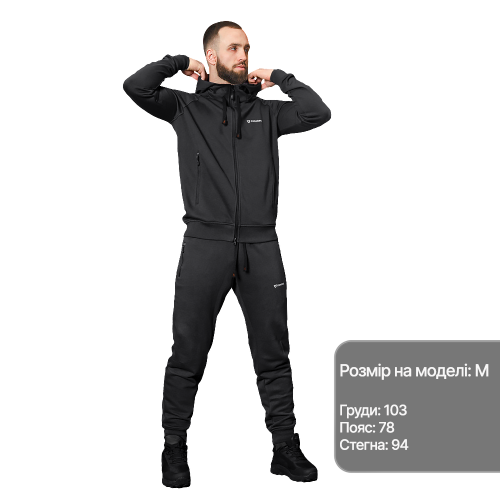 CAMO-TEC СПОРТИВНЫЙ КОСТЮМ FITPRO ZIP GRAPHITE 8539