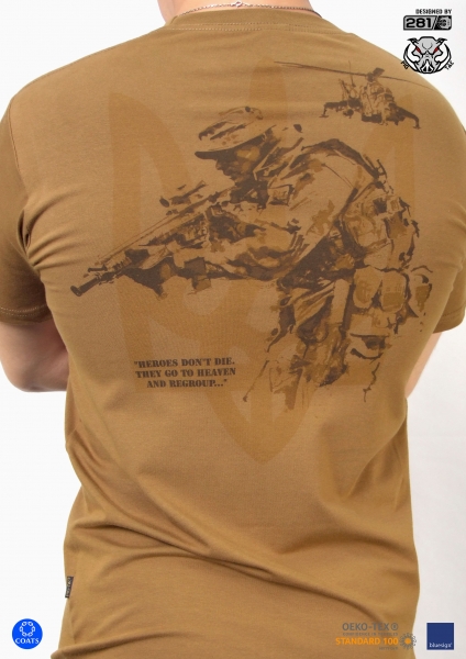 P1G-TAC ФУТБОЛКА HEROES DON`T DIE COYOTE BROWN UA281-29891-B-KZ-CB