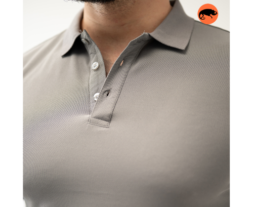 CHAMELEON POLO SHIRT CASUAL DARK GREY MW 8818-3