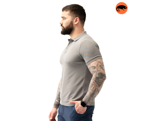 CHAMELEON POLO SHIRT CASUAL DARK GREY MW 8818-3
