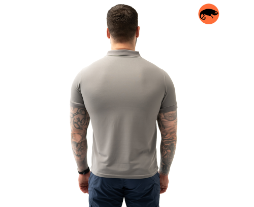 CHAMELEON POLO SHIRT CASUAL DARK GREY MW 8818-3