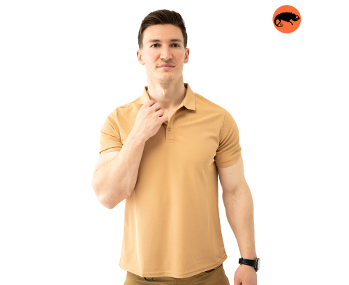 CHAMELEON POLO SHIRT CASUAL KHAKI MW 8818-4