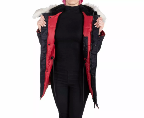CHAMELEON ЖЕНСКАЯ КУРТКА АЛЯСКА N-3B SLIM FIT BLACK 0735-04