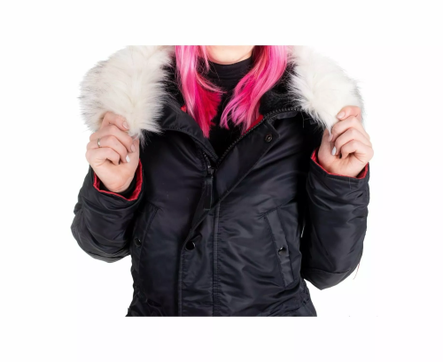 CHAMELEON ЖЕНСКАЯ КУРТКА АЛЯСКА N-3B SLIM FIT BLACK 0735-04