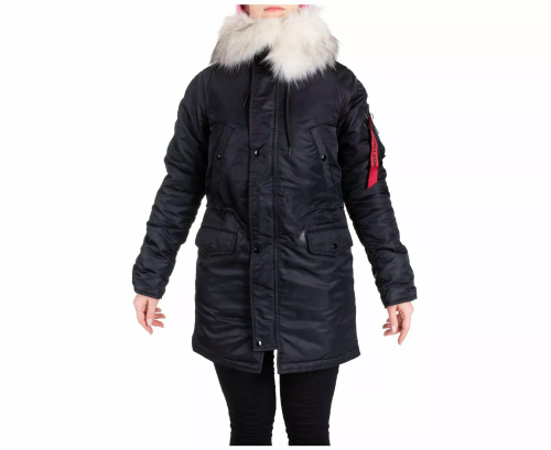 CHAMELEON ЖЕНСКАЯ КУРТКА АЛЯСКА N-3B SLIM FIT BLACK 0735-04